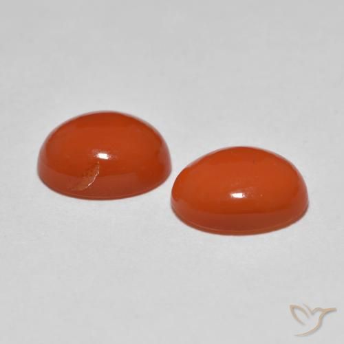 Shop natural 3.45ct 濃いオレンジ 瑪瑙 gems, 楕円形, from インド at GemSelect. In stock, global shipping!