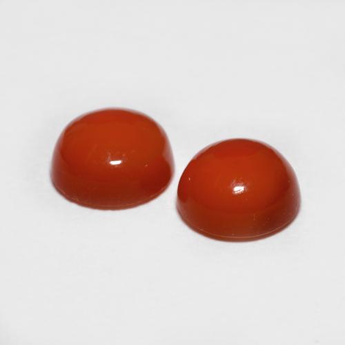 1.60カラットの天然ミディアムレッドアゲート（5.95 mm・ラウンドカット）