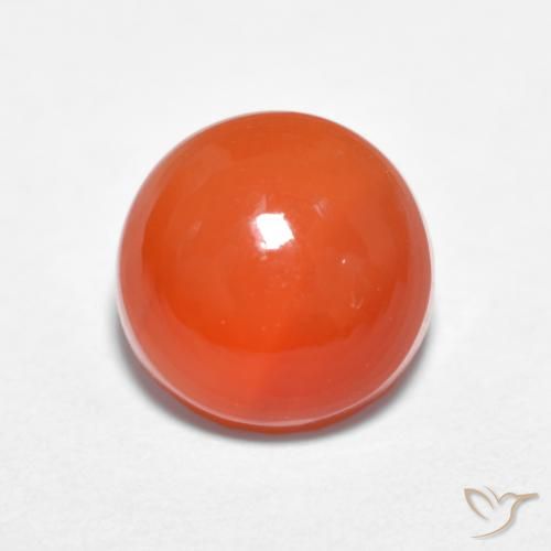 1.84ct 天然 ミディアムオレンジ 瑪瑙, ラウンド, 半透明