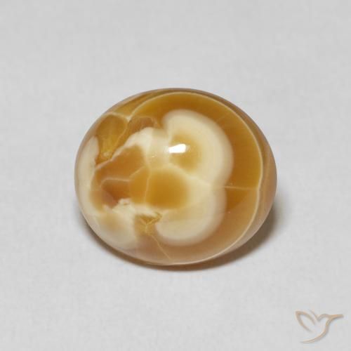 6.40ct 天然 マルチカラー 瑪瑙, 楕円形, オペーク