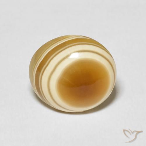6.30ct 天然 マルチカラー 瑪瑙, 楕円形, オペーク