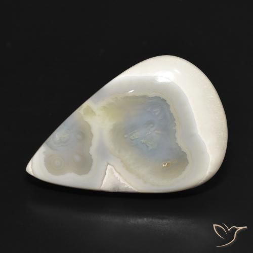 31.41ct 天然 マルチカラーホワイト 瑪瑙, 洋梨の形, オペーク