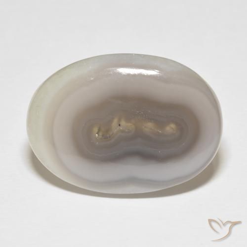 34.15ct 天然 White Cream 瑪瑙, 楕円形, オペーク