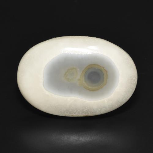 19.82ct 天然 マルチカラーホワイト 瑪瑙, 楕円形, オペーク