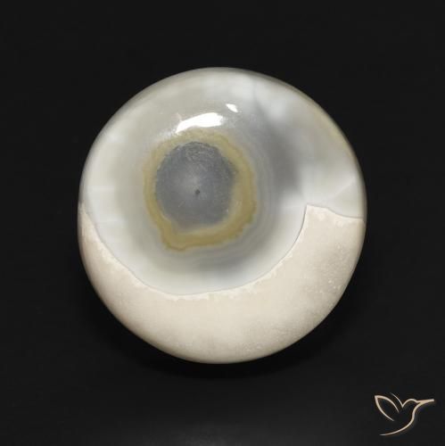 16.75ct 天然 マルチカラーホワイト 瑪瑙, ラウンド, オペーク