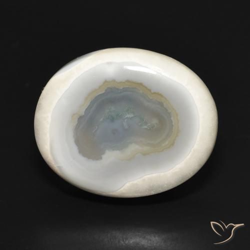 20.05ct 天然 マルチカラーホワイト 瑪瑙, 楕円形, オペーク