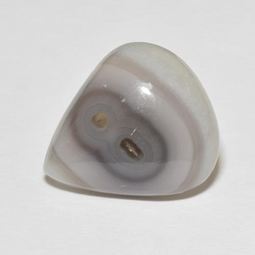 18.49ct 天然 ウォームホワイト 瑪瑙, 洋梨の形, オペーク