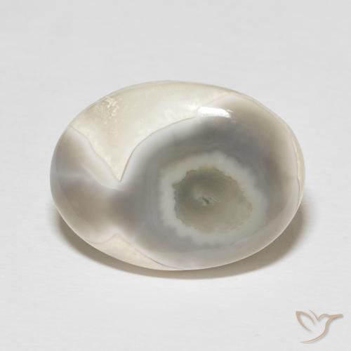 14.26ct 天然 オフホワイト 瑪瑙, 楕円形, オペーク