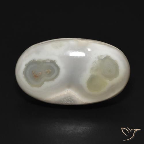 29.67ct 天然 ウォームホワイト 瑪瑙, 楕円形, オペーク