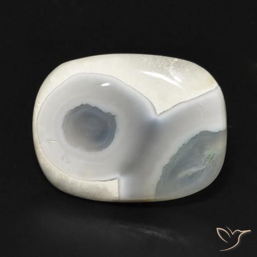8.05ct 天然 マルチカラーホワイト 瑪瑙, クッション, オペーク