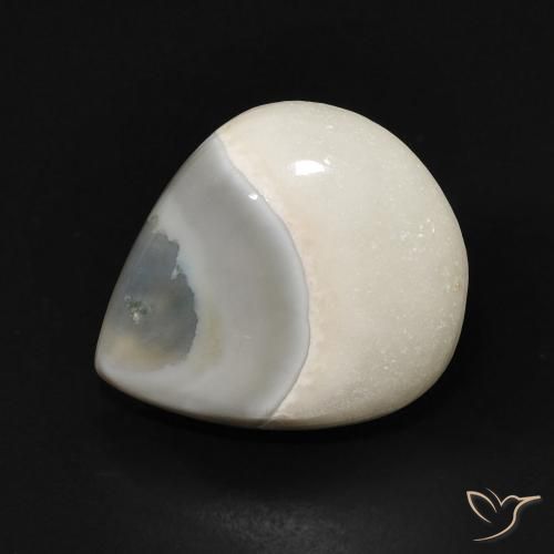 7.58ct 天然 オフホワイト 瑪瑙, 洋梨の形, オペーク