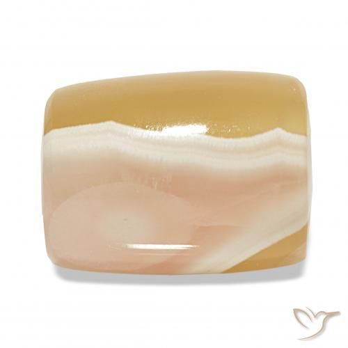 34.80カラットの天然マルチカラー瑪瑙、ファンシーシェイプ、半透明