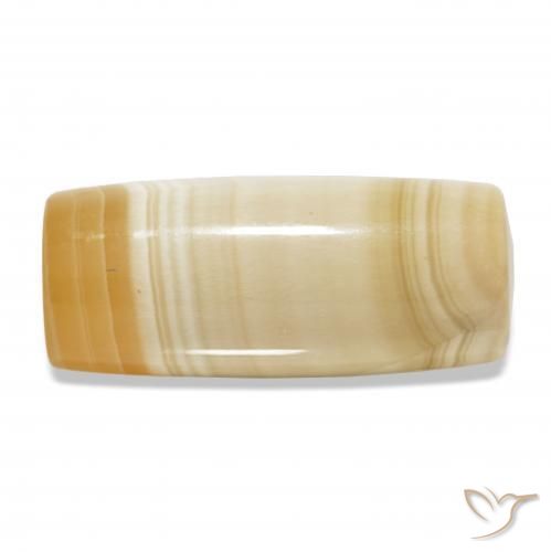 34.03カラットの天然マルチカラー瑪瑙、ファンシーシェイプ、オペーク