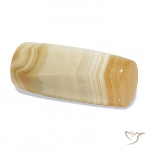 34.03カラットの天然マルチカラー瑪瑙、ファンシーシェイプ、オペーク