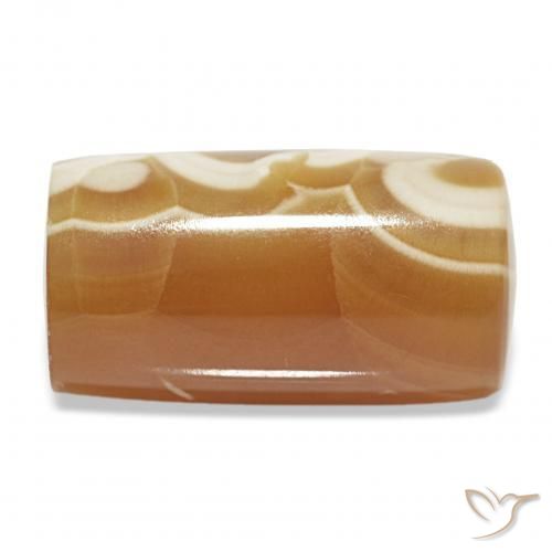 17.37カラットの天然マルチカラー瑪瑙、ファンシーシェイプ、オペーク