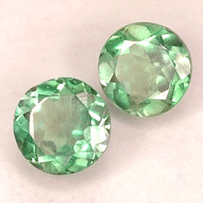 カラットの天然グリーン/レッドアレキサンドライト（3.29 mm・ラウンドカット）