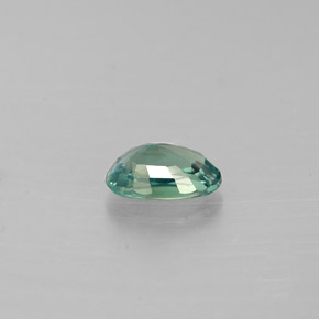 0.32カラットの天然グリーン/レッドアレキサンドライト（5×3.3 mm・オーバルカット）