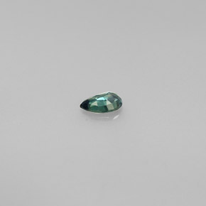 0.13カラットの天然グリーン/レッドアレキサンドライト（4×2.6 mm・洋梨の形）