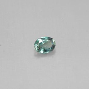 0.14カラットの天然グリーン/レッドアレキサンドライト（3.5×2.7 mm・オーバルカット）