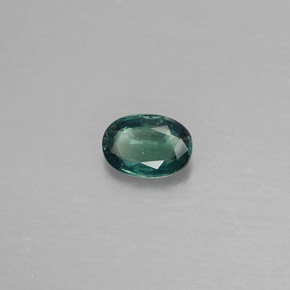 0.25カラットの天然グリーン/レッドアレキサンドライト（4.6×3.3 mm・オーバルカット）