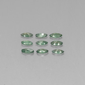カラットの天然グリーン/レッドアレキサンドライト（4×2 mm・マーキス）