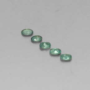 カラットの天然グリーン/レッドアレキサンドライト（3.6×2.6 mm・オーバルカット）