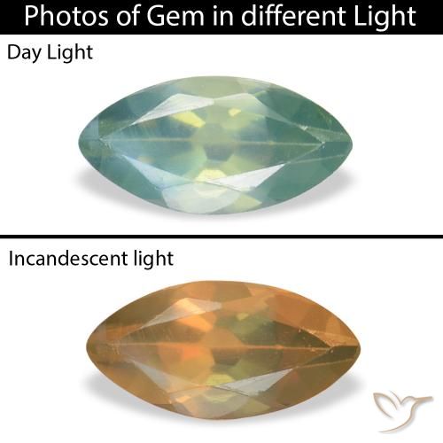 0.12ct 天然 ライトグリーン アレキサンドライト, マーキーズ, VVS-VS