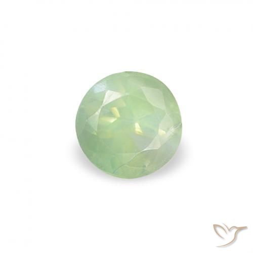0.19カラットの天然Medium Light-Greenアレキサンドライト、ラウンド、VVS-VS