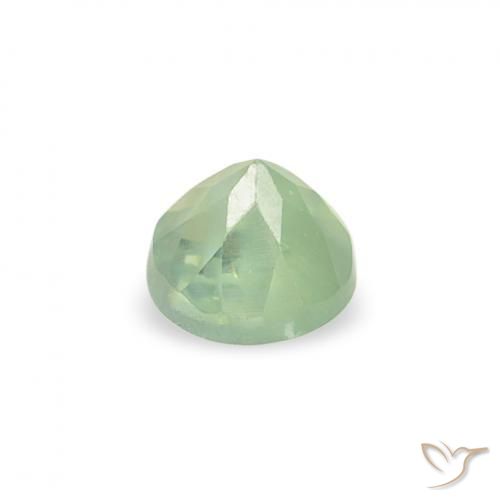 0.19カラットの天然Medium Light-Greenアレキサンドライト、ラウンド、VVS-VS