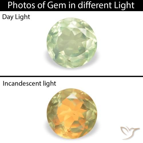 0.28ct 天然 イエローグリーン アレキサンドライト, ラウンド, VS
