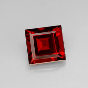 1.19カラットの天然オレンジレッドアルマンディンガーネット（6×5.7 mm・四角）