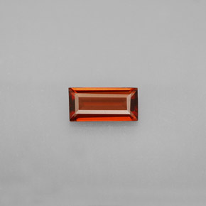 0.71カラットの天然オレンジレッドアルマンディンガーネット、バゲット、VS
