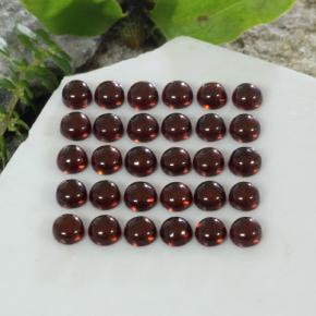 5.97カラットの天然サングリアレッドアルマンディンガーネット（3.13 mm・ラウンドカット）