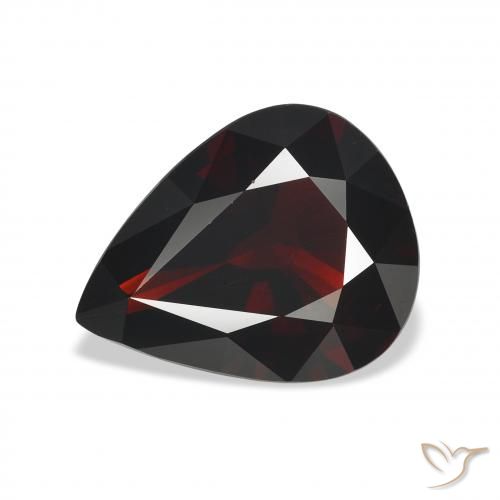 4.89ct 天然 ダークレッド アルマンディンガーネット, 洋梨の形, VVS-VS