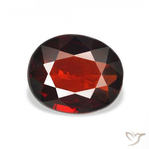 3.19ct 天然 ダークレッド アルマンディンガーネット, 楕円形, VVS-VS