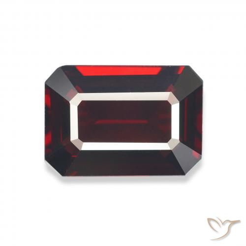 6.03ct 天然 ディープレッド アルマンディンガーネット, エメラルドカット, VVS-VS