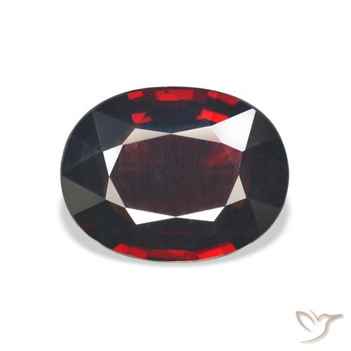 7.08ct 天然 ディープレッド アルマンディンガーネット, 楕円形, VVS-VS