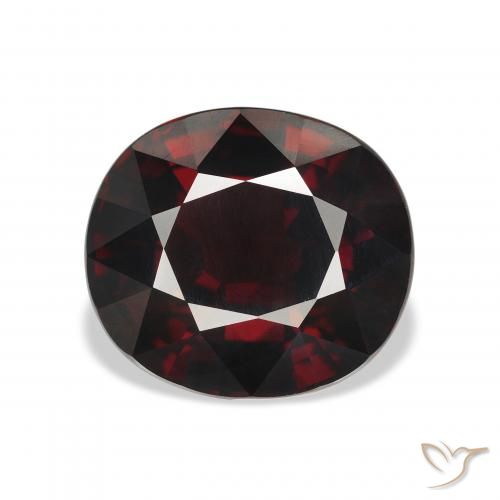 7.90ct 天然 ダークレッド アルマンディンガーネット, 楕円形, VVS-VS