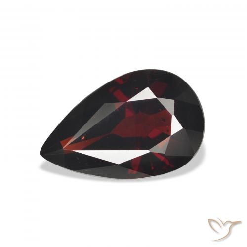 7.72ct 天然 ダークレッド アルマンディンガーネット, 洋梨の形, VS