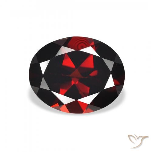 2.92ct 天然 ディープレッド アルマンディンガーネット, 楕円形, VVS-VS