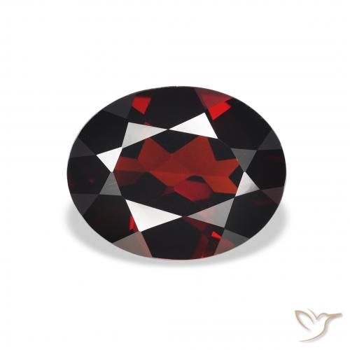 2.87ct 天然 ディープレッド アルマンディンガーネット, 楕円形, VVS-VS