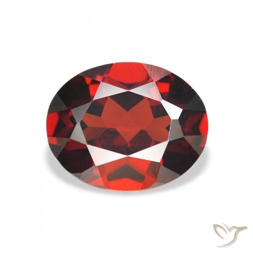 2.98ct 天然 ミディアムレッド アルマンディンガーネット, 楕円形, VVS-VS