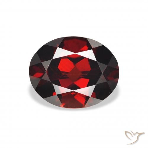 3.16ct 天然 ダークレッド アルマンディンガーネット, 楕円形, VVS-VS