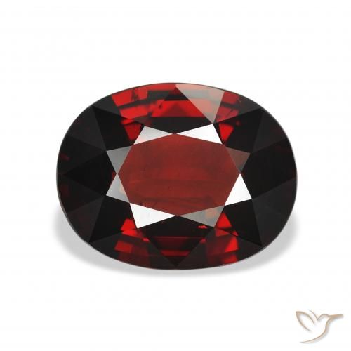 4.28ct 天然 ダークレッド アルマンディンガーネット, 楕円形, VS