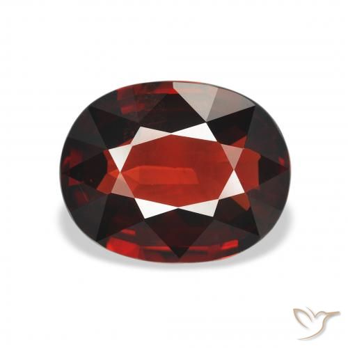 3.13ct 天然 ディープレッド アルマンディンガーネット, 楕円形, VS
