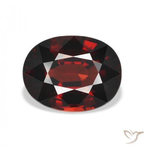 5.12ct 天然 ディープレッド アルマンディンガーネット, 楕円形, VVS
