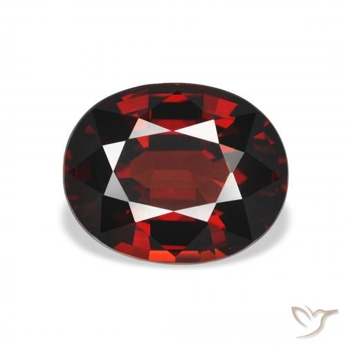 3.83ct 天然 ディープレッド アルマンディンガーネット, 楕円形, VVS