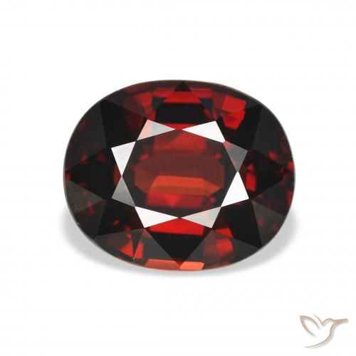 4.56ct 天然 ディープレッド アルマンディンガーネット, 楕円形, VVS