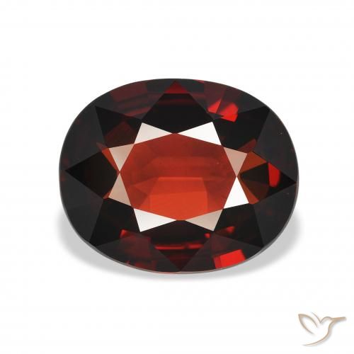 3.83ct 天然 ディープレッド アルマンディンガーネット, 楕円形, VVS
