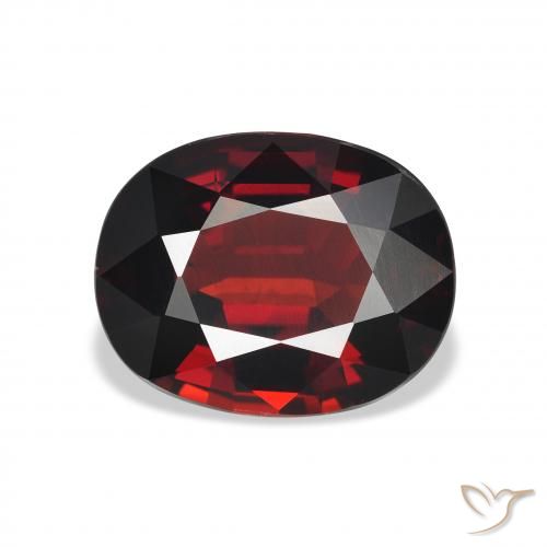 5.40ct 天然 ディープレッド アルマンディンガーネット, 楕円形, VVS
